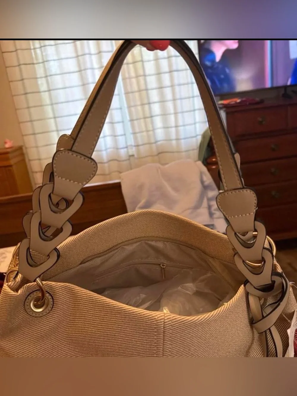 Classic Beige Women's Shoulder Bag